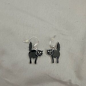 Black Cat Earrings